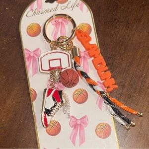 Basketball Themed Keychain with Shoe and Tassels